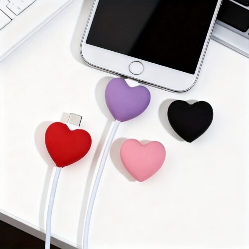 Heart-Shaped Protective Cover for Android Fast Charging Cables