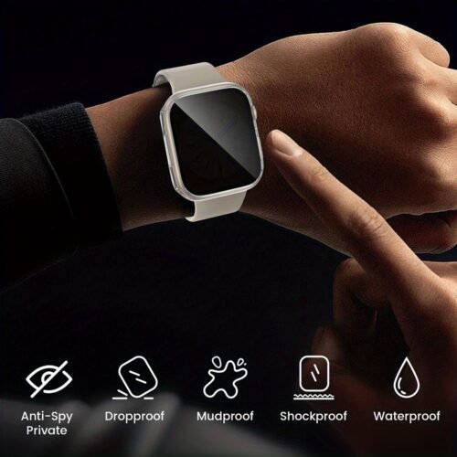 PC Hard Shell Smartwatch Case with 9H Tempered Glass Screen Protector
