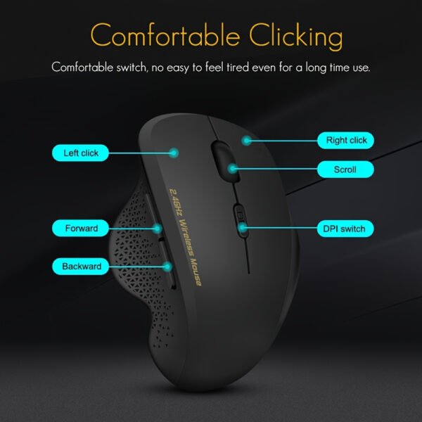 Ergonomic Wireless Mouse Compatible