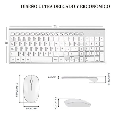 Wireless Keyboard And Mouse Set with Full-Size USB Connection