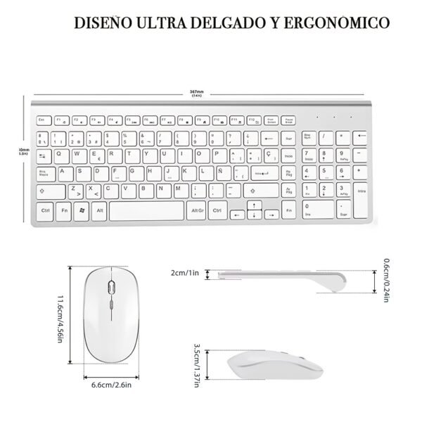 Wireless Keyboard And Mouse Set with Full-Size USB Connection