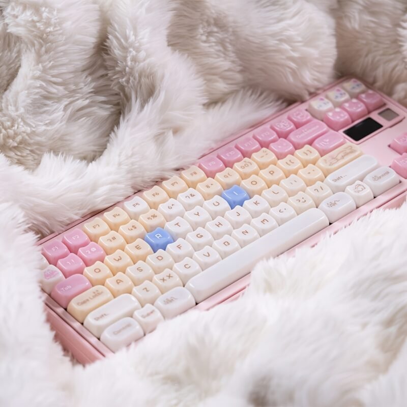 Siamese And Ragdoll Cat MAO Profile Keycaps 149 Key Glossy End PC Material Adorable Candy Colored Mechanical Keyboard Keycaps