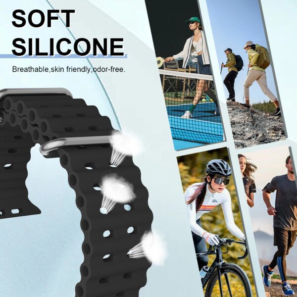 Hard PC Tempered Glass Case with Band Compatible for Apple Watch