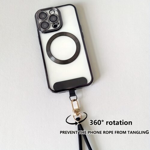 Adjustable Phone Strap with Golden-Tone Buckle