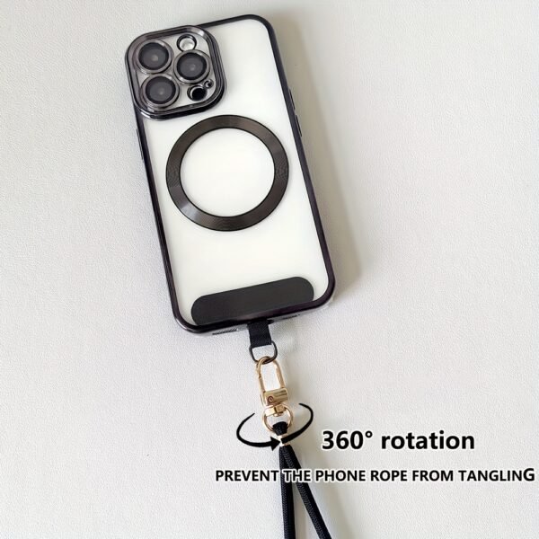 Adjustable Phone Strap with Golden-Tone Buckle