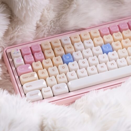 Siamese And Ragdoll Cat MAO Profile Keycaps 149 Key Glossy End PC Material Adorable Candy Colored Mechanical Keyboard Keycaps