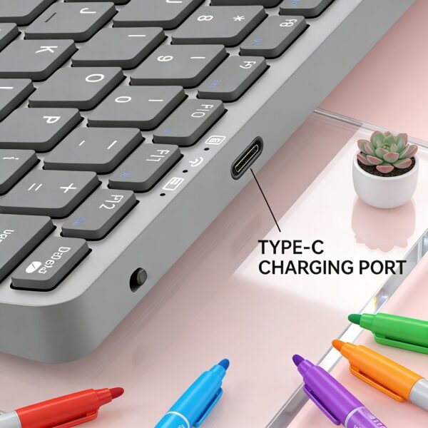 Light Luxury Dual-Color Dual-Mode English Layout Wireless Keyboard