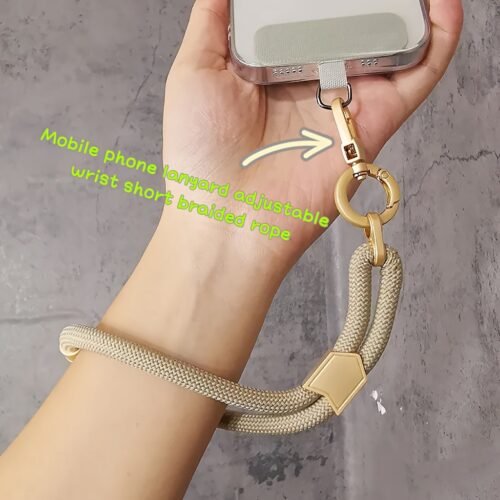 Braided Lanyard for Phones with an Adjustable Wrist Strap