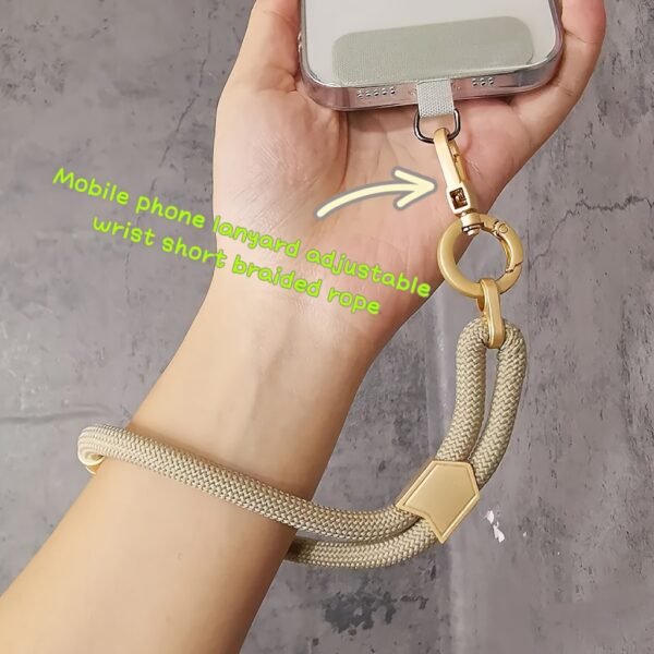 Braided Lanyard for Phones with an Adjustable Wrist Strap
