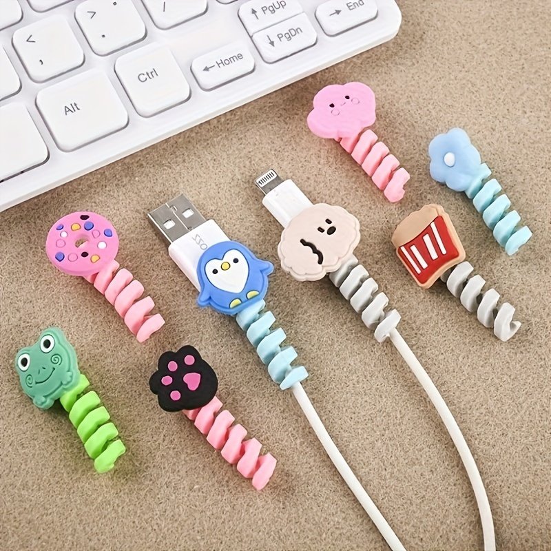 Cute Cartoon Phone Data Cable Protectors  random color