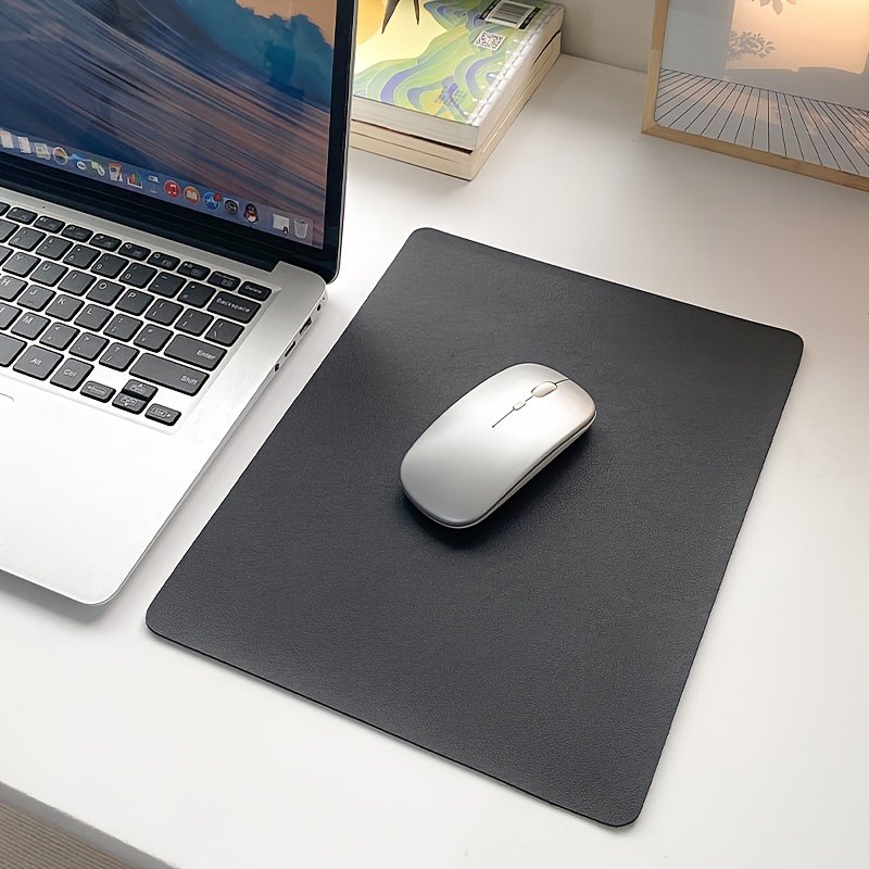 Faux Leather Mouse Pad Solid Color Simple Fashion Office Mouse Pad Home Office Student  Random color
