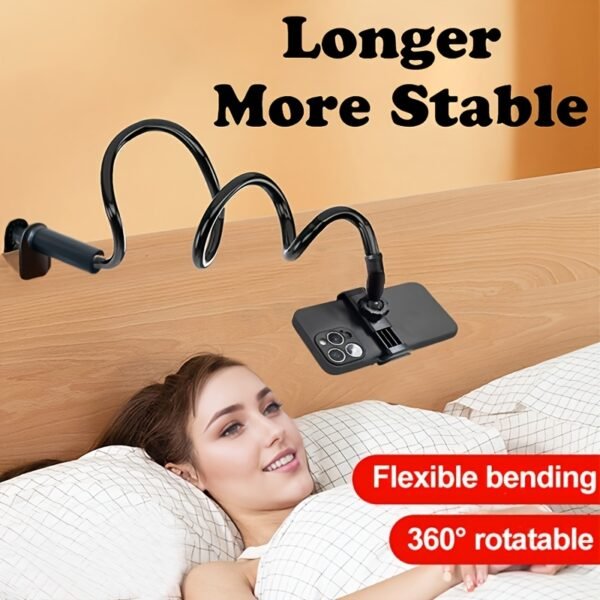 Mobile Phone Holder with 360° Rotation for Bedside