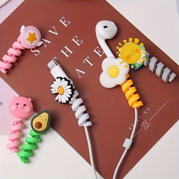 Cute Cartoon Phone Data Cable Protectors  random color