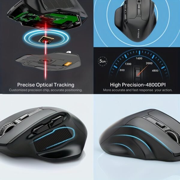 1pc E-YOOSO X-31 2.4G wireless mouse with 6 keys 800/1200/1600/2000/4800 five-speed CPI for business office self-sleep mouse