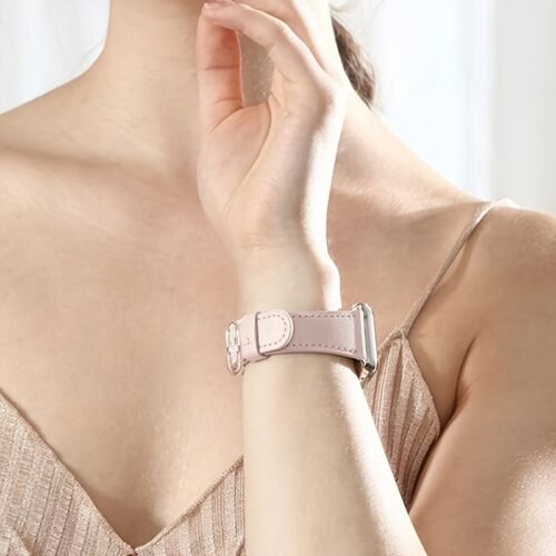 e9e5cf9c-319d-4351-81ec-6f892e59d7b4.jpg Sun Buckle + Dual-Color Rose Shell, 2-in-1 Synthetic Leather Strap