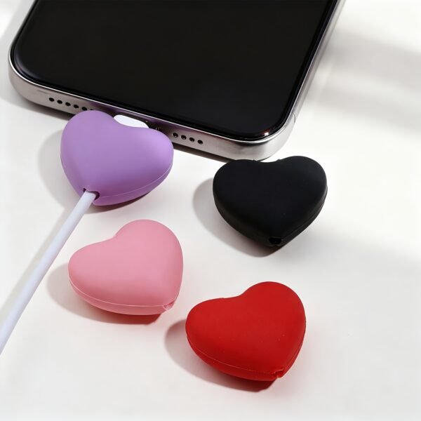 Heart-Shaped Protective Cover for Android Fast Charging Cables